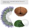 Artificial Faux Outdoor Hanging Flowers Plants Basket for Porch Spring Decoration, 12 Bundlies Fake UV Resistant Lavender with Coconut Lining Baskets for Home Patio Balcony Yard